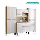 Ver imagem 3 de Cozinha Compacta Arizona Vision 14 Portas 1 Gaveta MDF-MDP 220cm Carvalho com Branco