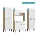 Ver imagem 4 de Cozinha Compacta Arizona Vision 14 Portas 1 Gaveta MDF-MDP 220cm Carvalho com Branco
