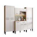 Ver imagem 6 de Cozinha Compacta Arizona Vision 14 Portas 1 Gaveta MDF-MDP 220cm Carvalho com Branco