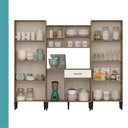 Ver imagem 2 de Cozinha Compacta Arizona Vision 14 Portas 1 Gaveta MDF-MDP 220cm Carvalho com Branco