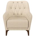 Ver imagem 4 de Kit 02 Poltronas Para Sala De Estar Com Tachas Base Fixa Blenda M03 Linho Bege - Lyam Decor