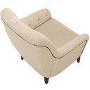 Ver imagem 7 de Kit 02 Poltronas Para Sala De Estar Com Tachas Base Fixa Blenda M03 Linho Bege - Lyam Decor