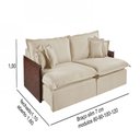 Ver imagem 3 de Sofá Martins M-160 Linho 2 Módulos 120cm Braço 7cm Estofados Martins