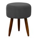 Ver imagem 2 de Puff Banqueta Decorativo Pés Madeira Cor:cinza
