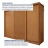 Guarda Roupa  Ollie 3 Portas 6 Gavetas 6 Prateleiras 100% MDF - 17