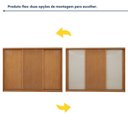 Ver imagem 4 de Guarda-Roupa Casal 3 Portas 6 Gavetas Flex MDF 274cm Ollie Yescasa Marrom Amêndoa Clean/Off White