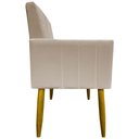 Ver imagem 3 de Kit 12 Poltronas Decorativas Mari Pé Palito Castanho - Bege Suede