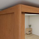 Ver mais imagens de Guarda-Roupa Casal 3 Portas 6 Gavetas com Pés MDF 274cm Ollie Yescasa Marrom Amêndoa Clean/Off White