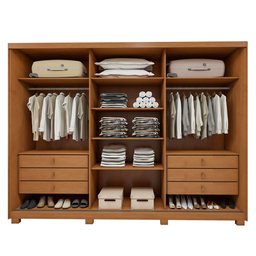 Guarda Roupa  Ollie 3 Portas 6 Prateleira 6 Gavetas 100% MDF com Pés  - 5