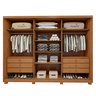 Guarda Roupa  Ollie 3 Portas 6 Prateleira 6 Gavetas 100% MDF com Pés  - 5