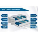 Ver imagem 4 de Colchão Solteiro D33 Ortobom (2un) + Sofá Cama c/ Auxiliar Branco