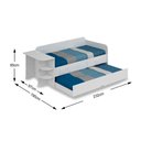 Ver imagem 5 de Colchão Solteiro D33 Ortobom (2un) + Sofá Cama c/ Auxiliar Branco