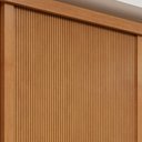 Ver imagem 7 de Guarda-Roupa Casal 3 Portas 6 Gavetas com Espelho MDF 274cm Ollie Yescasa Marrom Amêndoa Clean/Off White