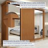Guarda Roupa  Ollie 3 Portas 6 Prateleiras 6 Gavetas 100% MDF - 13