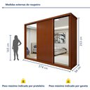 Ver imagem 4 de Guarda Roupa  Ollie 3 Portas 6 Prateleiras 6 Gavetas 100% MDF