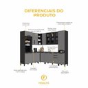 Ver imagem 2 de Cozinha Completa Modulada de Canto Mônaco 16 Portas 3 Gavetas MDF-MDP Chumbo-Titânio Fidelita Mó