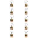 Ver imagem 1 de Kit Combo 10 Chaveiro Santo São Bento Retangular Metal Santa