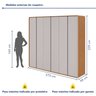 Guarda-roupa Casal Loop 6 Portas 100% MDF - 3