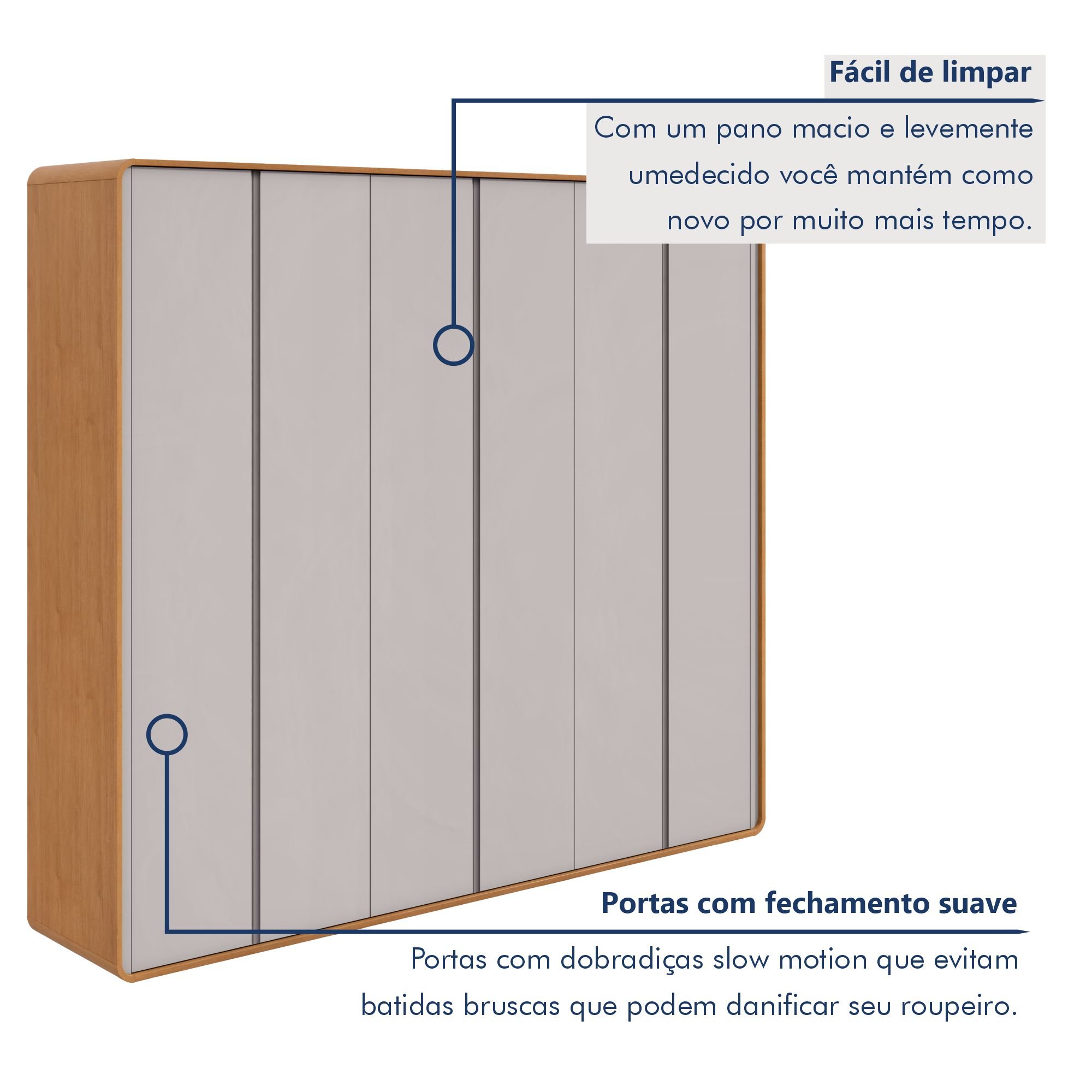 Guarda-roupa Casal Loop 6 Portas - 9