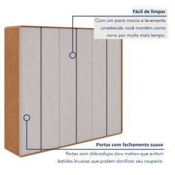 Guarda-roupa Casal Loop 6 Portas 100% MDF - 9