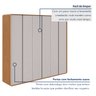 Guarda-roupa Casal Loop 6 Portas 100% MDF - 11