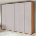 Ver imagem 1 de Guarda-Roupa Casal 6 Portas 6 Gavetas MDF 270cm Loop Off White Amêndoa Clean/Off White