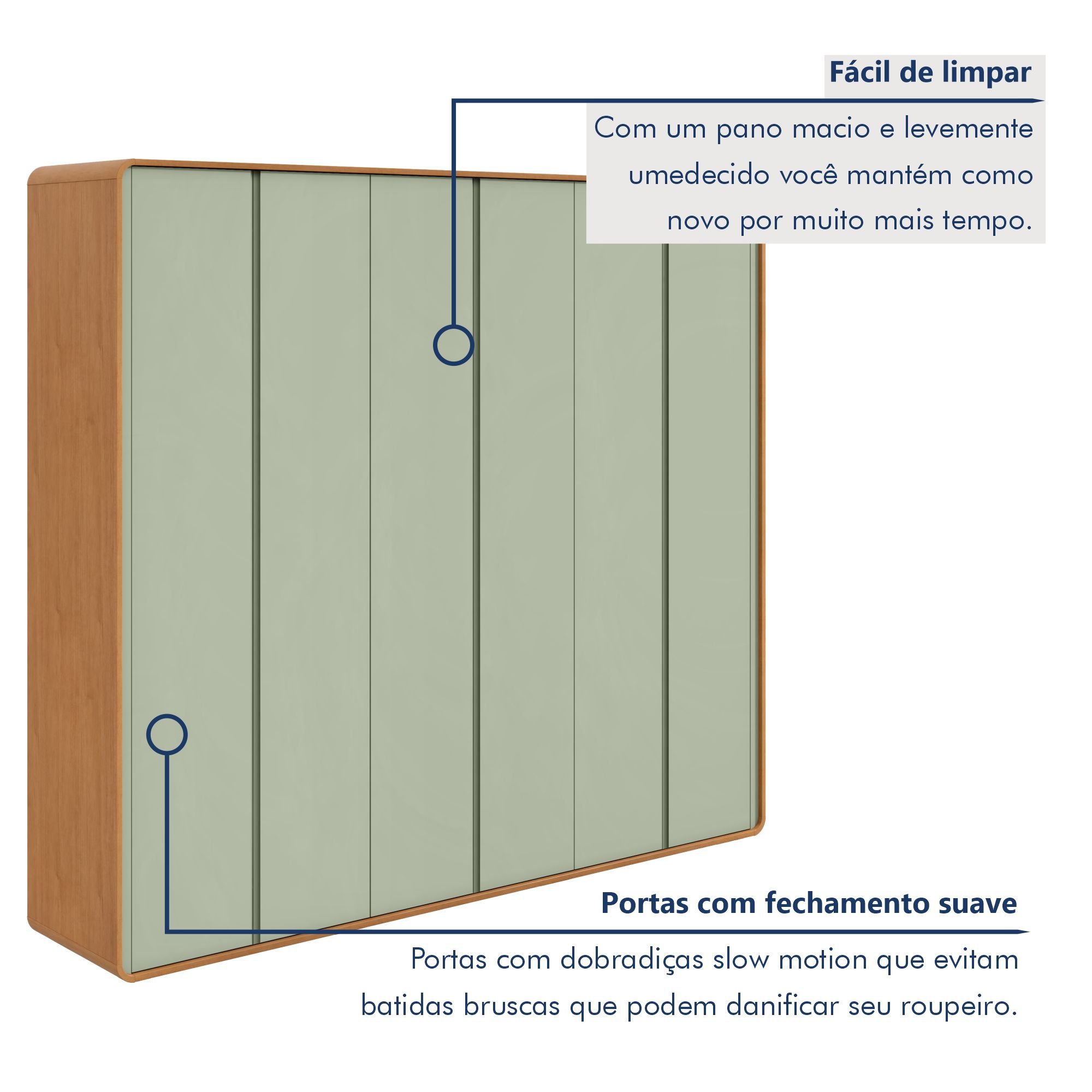 Guarda-roupa Casal Loop 6 Portas - 9