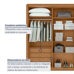 Guarda-roupa Casal Loop 6 Portas 100% MDF - 6