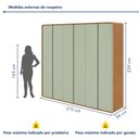 Ver imagem 3 de Guarda-roupa Casal Loop 6 Portas 100% MDF