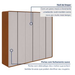 Guarda-roupa Casal Loop 6 Portas 100% MDF - 9