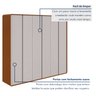 Guarda-roupa Casal Loop 6 Portas 100% MDF - 9