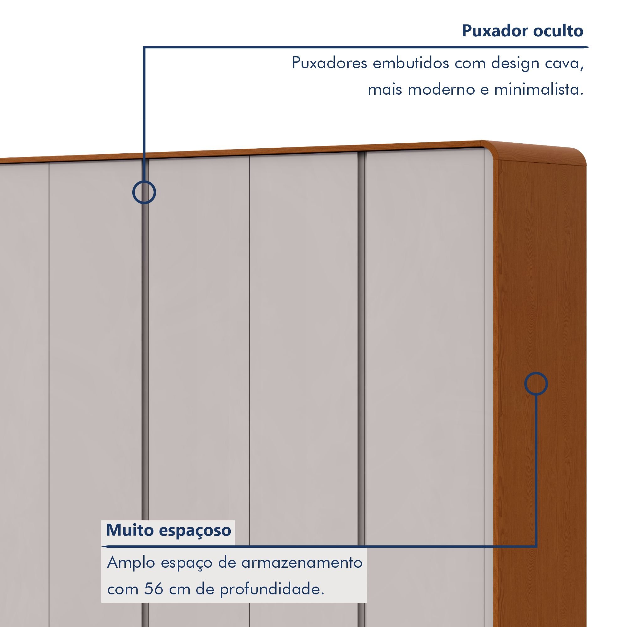 Guarda-roupa Casal Loop 6 Portas - 2