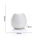 Ver imagem 6 de Vaso Decorativo Dobradura Branco em Cerâmica 16,5x17,5cm - D’Rossi