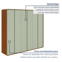 Guarda-roupa Casal Loop 6 Portas 100% MDF - 9