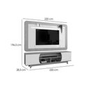 Ver imagem 3 de Rack c/Painel p/ TV 70 pol Ector 220cm Off White DJ Móveis