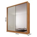 Ver imagem 2 de Guarda Roupa Casal Toledo 2 Portas 1 com Espelho 3 Gavetas Cinamomo Fendi - Novo Horizonte