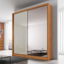 Ver imagem 4 de Guarda Roupa Casal Toledo 2 Portas 1 com Espelho 3 Gavetas Cinamomo Fendi - Novo Horizonte