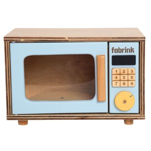 Microondas Infantil de Madeira Azul Bebê Fabrink