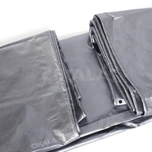 Lona Ck100 Cobertura 4x3 Metros Cinza X Preta Impermeável