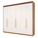 Ver imagem 2 de Guarda Roupa Carolina 6 Portas com Espelho Interno MDF