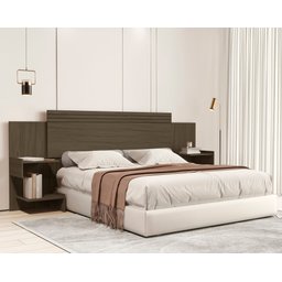 Cabeceira Aurora para Cama Box Casal/queen 140/160cm com Mesa de Cabeceira de Mdf - 1