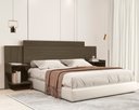 Ver imagem 1 de Cabeceira Aurora para Cama Box Casal/queen 140/160cm com Mesa de Cabeceira de Mdf