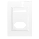 Ver imagem 1 de Placa 4x2 com 1 Interruptor e 1 Tomada com Suporte - Rvb-1300/78 - Ravenna Placa 4x2 1 Interruptor 1