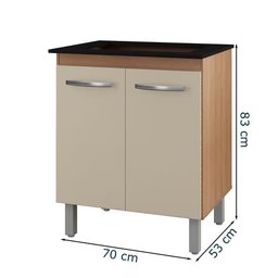 Balcao para Cooktop 4 Bocas Jade Savana Off-white Moblis - 4