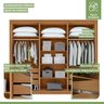 Guarda-roupa Casal Solaris 6 Portas com Vidro 100% Mdf - 8