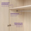 Ver imagem 7 de Cama Alta com Escrivaninha Artsy e Guarda Roupa 4 Portas Curió Casatema MadeiraOriginals Branco