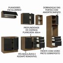 Ver imagem 6 de Armário De Cozinha Completa 260cm Rustic/preto Lux Madesa
