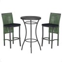 Ver imagem 1 de Mesa Bistro e 2 Banquetas Roma Preta Corda Náutica 12 Trama Original