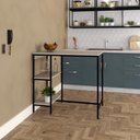 Ver imagem 2 de Mesa Bistrô 100x60x92cm C-02banquetas Tub Tucjbi1060.2b Snow Est.preta Snow - Est.preta