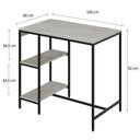 Ver imagem 5 de Mesa Bistrô 100x60x92cm C-02banquetas Tub Tucjbi1060.2b Snow Est.preta Snow - Est.preta